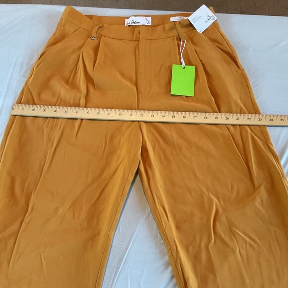 NWT Sam Edelman Codie High Rise Wide Leg Pant 31 Mustard Yellow Stylish Trousers - Picture 13 of 16